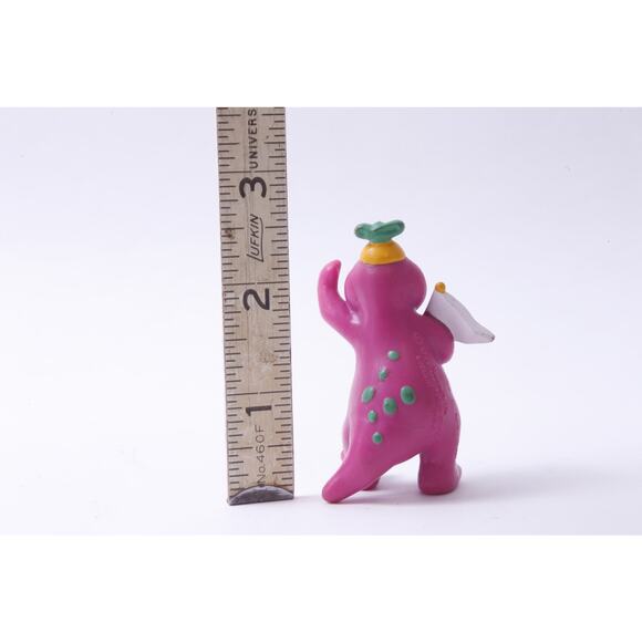 Barney, Purple Dinosaur, 2 1/2", PVC Figure, 1993, Lyons Group, Go Flag, Fantasy - Picture 3 of 3